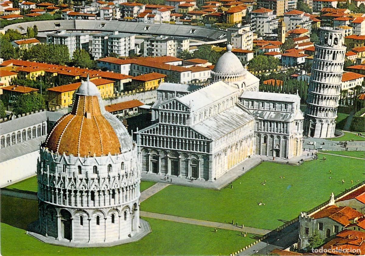 Postales: Postal de la Plaza de los Milagros en Pisa, Italia - Vista A&eacute;rea