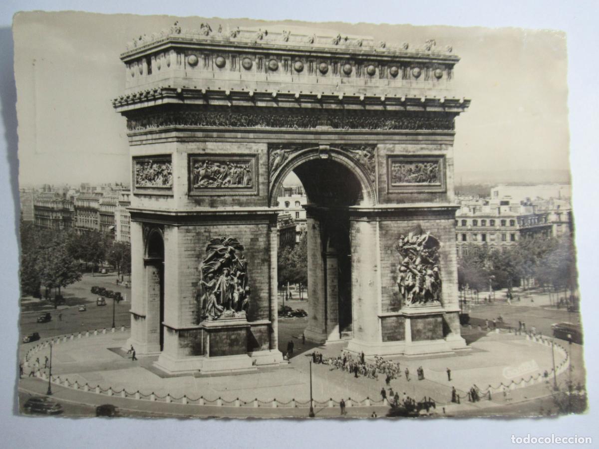 Postales: Par&iacute;s - La Place de l&Eacute;tolle. LArc de Triomphe - Circulada - Foto 1