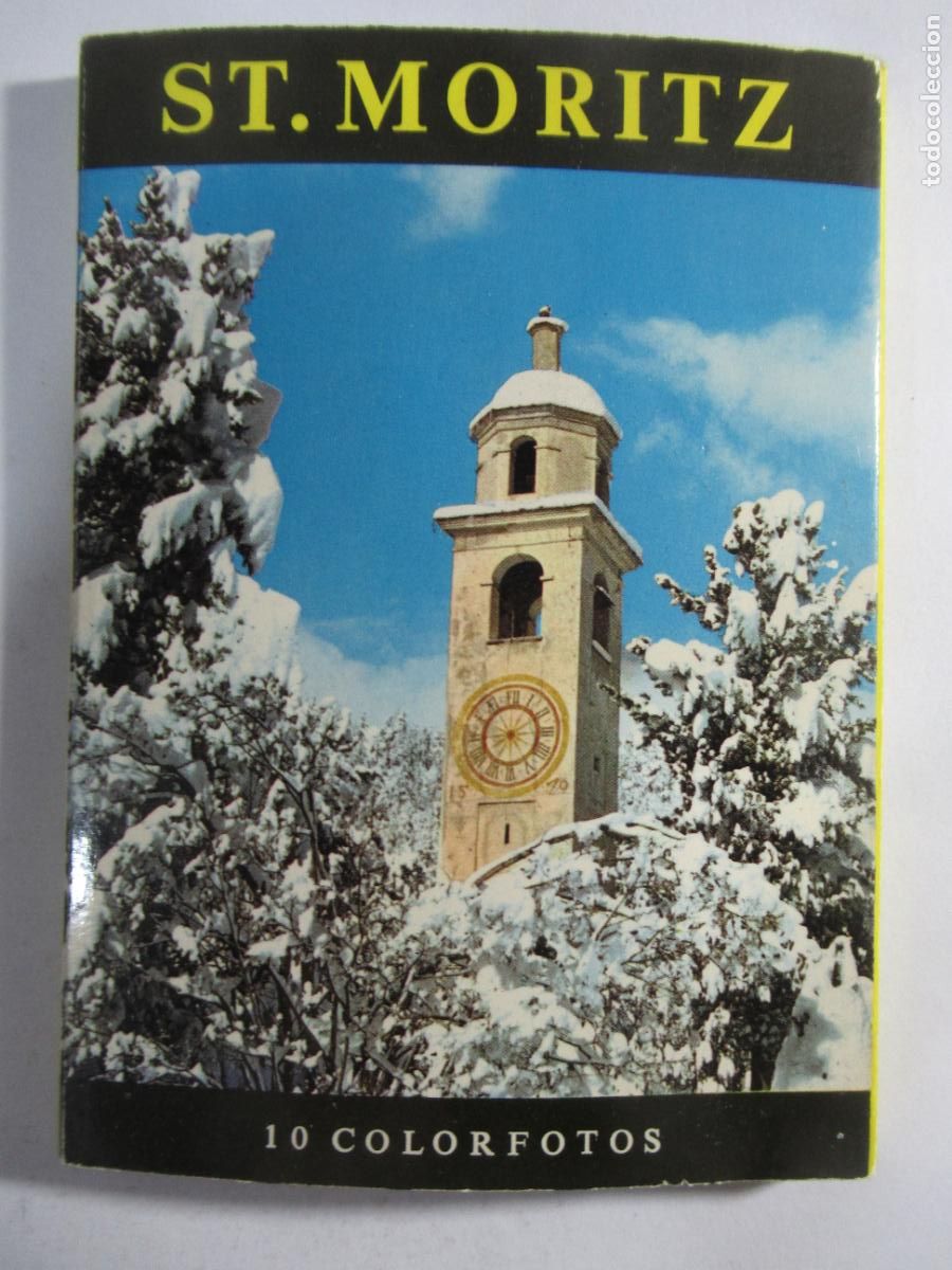 Postales: St. Moritz (Suiza) - Acorde&oacute;n con 10 Mini postales