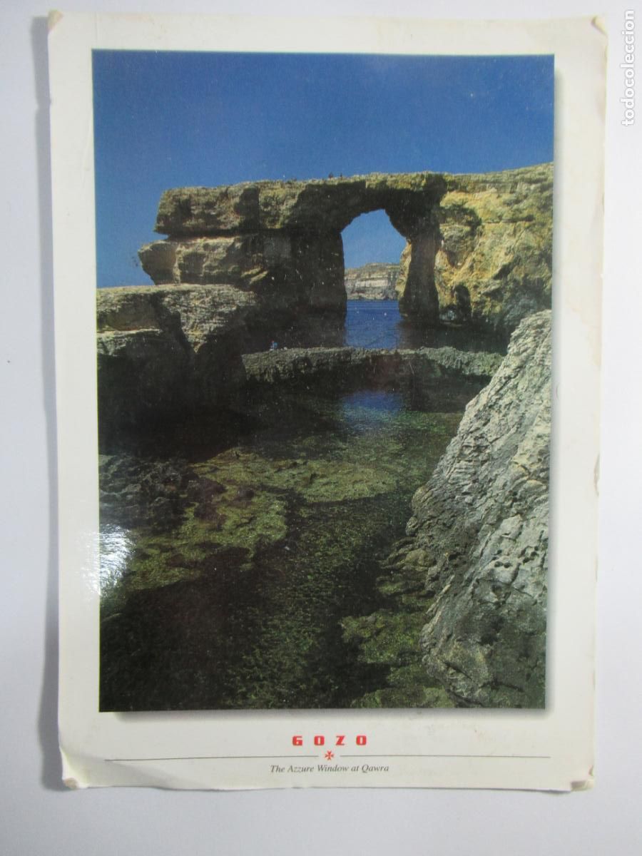 Postales: Gozo - The Azzure Window of Qawra - Postal gran tama&ntilde;o 18,5 x 13 cm. S/C