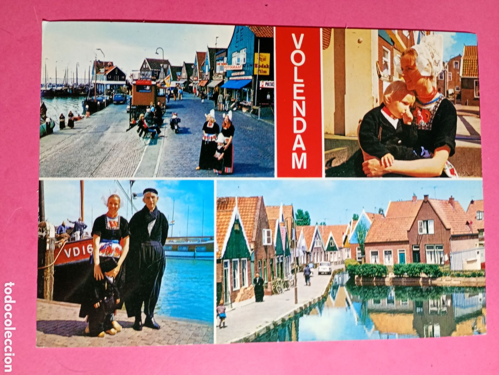 Postales: HOLANDA VOLENDAM COLOR CIRC. 1977/28/9 - 4 IM&Aacute;GENES - GEBR. SPANJERSBERG BV- ROTTERDAM - R1572