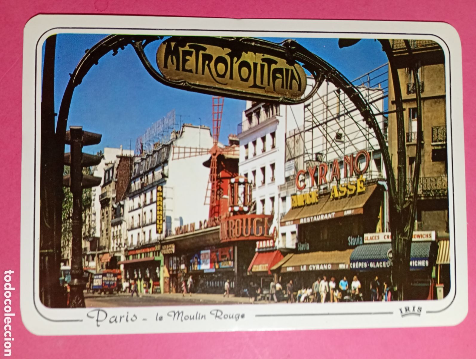 Postcards: paris 531 s/c color le moulin rouge, metropolitain - editions chantal - ''iris'' - R1588