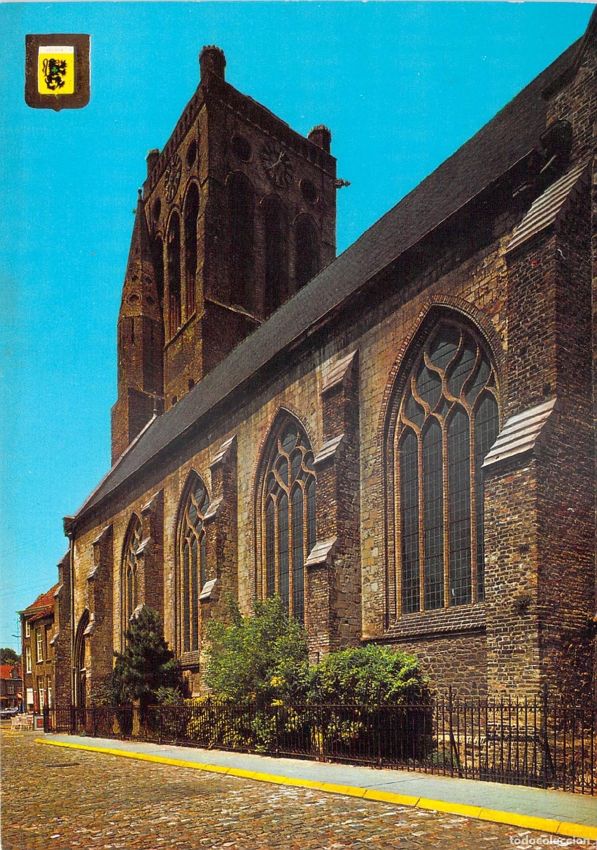 Cartoline: Postal de la Iglesia de San Nicol&aacute;s en Veurne, B&eacute;lgica