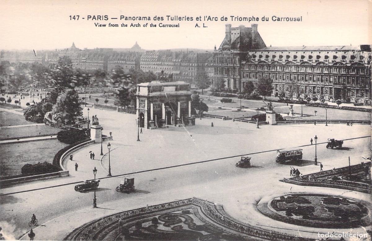 Postcards: Postal de Par&iacute;s: Panorama de las Tuller&iacute;as y Arco del Carrusel