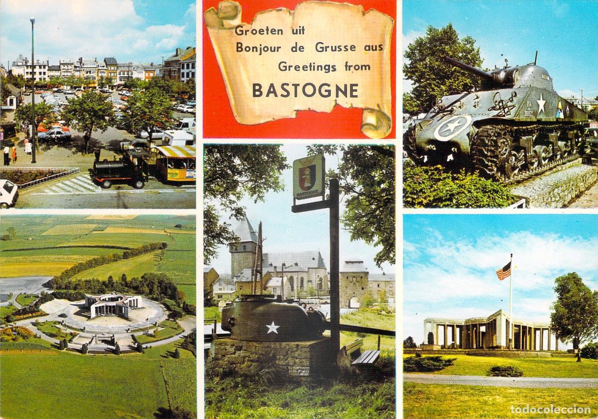 Postales: Postal Multi-vista de Bastogne y Monumentos de la Segunda Guerra Mundial