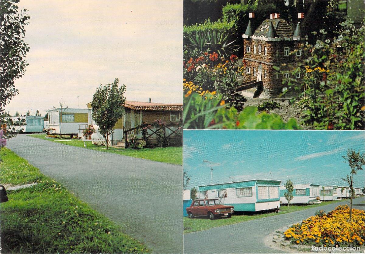 Postales: Postal Camping Ter Duinen en De Haan, B&eacute;lgica - Caravanas y Jardines