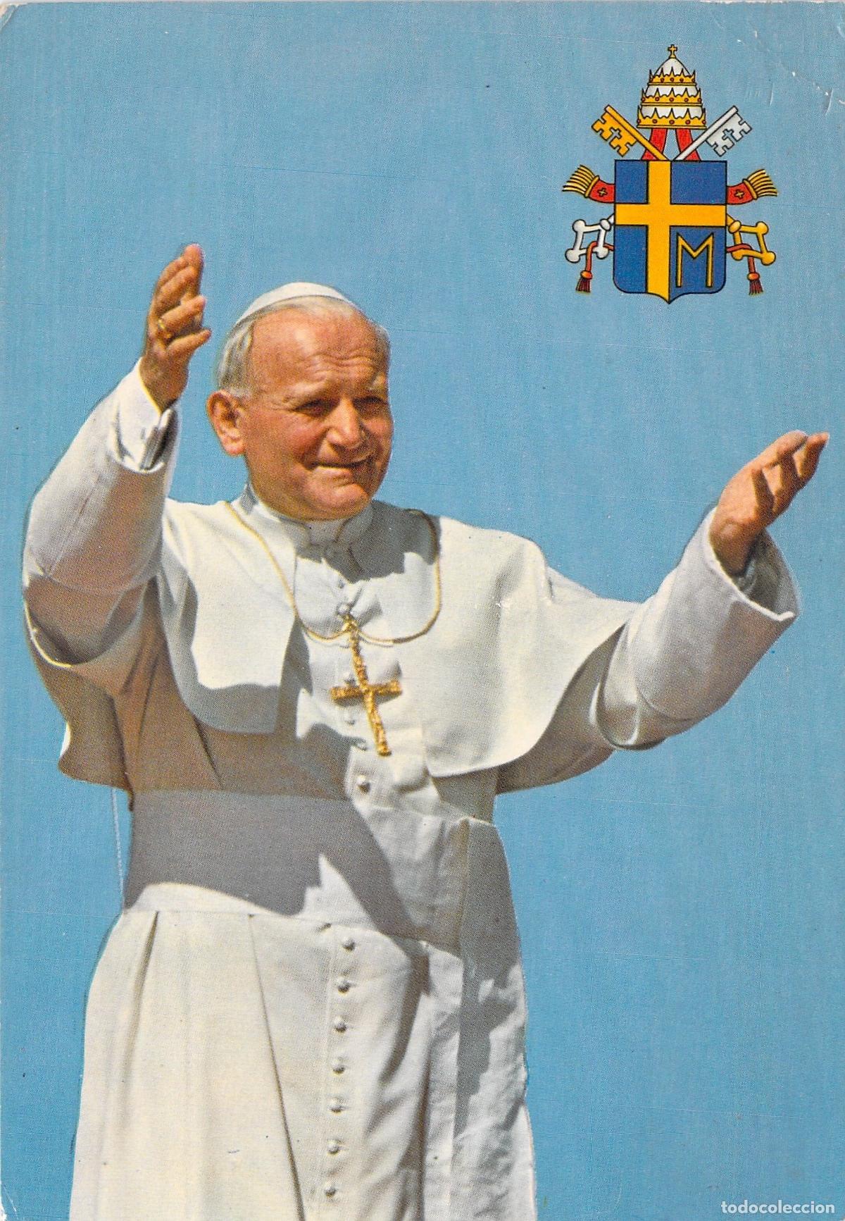 Postcards: Postal de Su Santidad el Papa Juan Pablo II con Escudo Papal