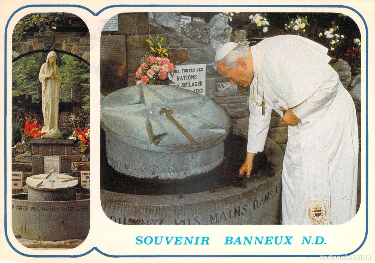 Postales: Postal Papa Juan Pablo II en Santuario de Banneux B&eacute;lgica
