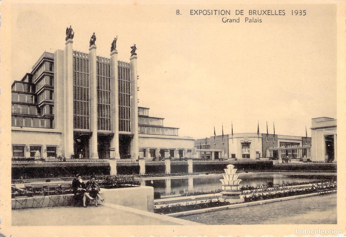 Postales: Postal de la Exposici&oacute;n de Bruselas: Vista del Grand Palais