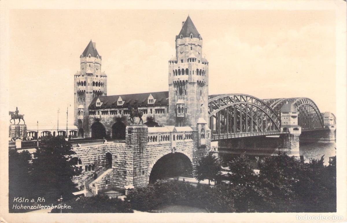 Postales: Postal de Colonia Alemania Puente Hohenzollern sobre el R&iacute;o Rin