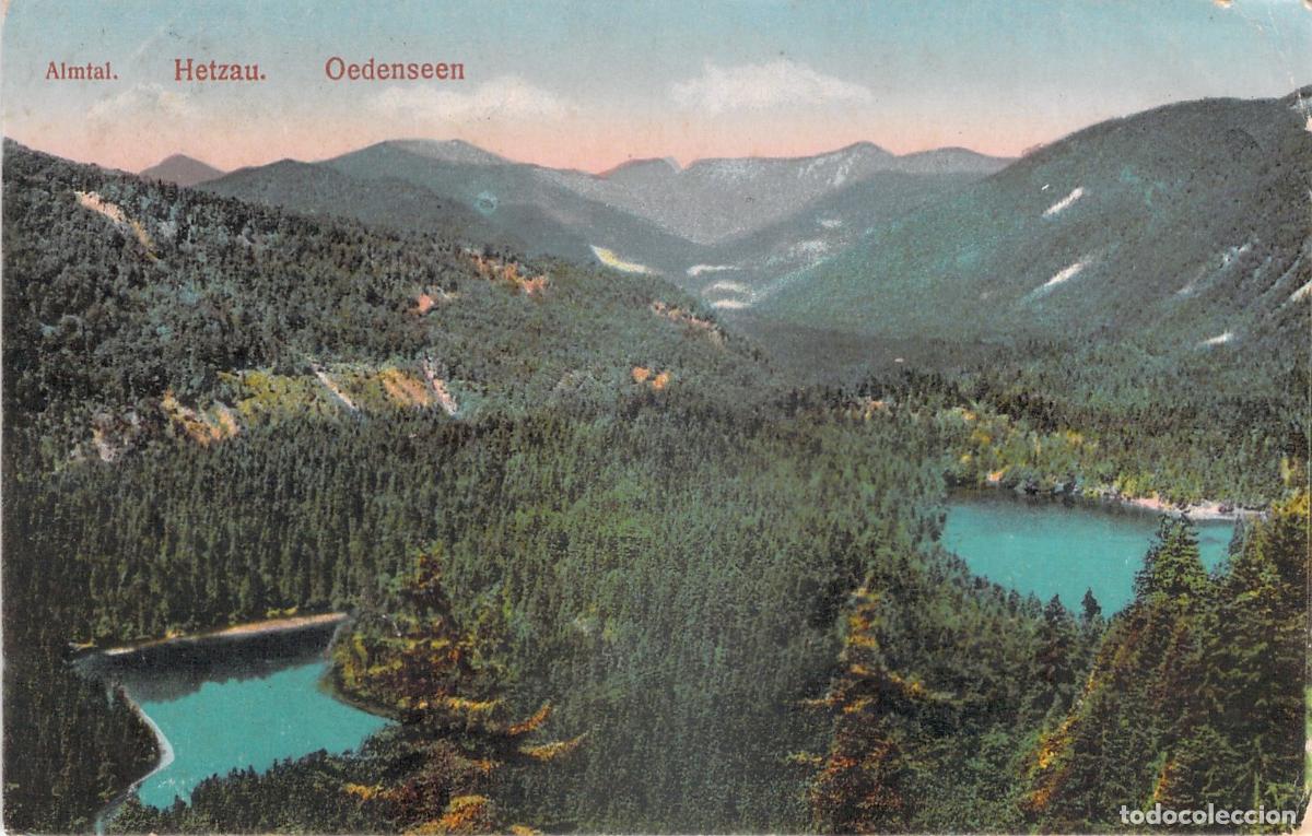 Postales: Postal Paisaje de Almtal, Hetzau y Lagos Oedenseen en Austria