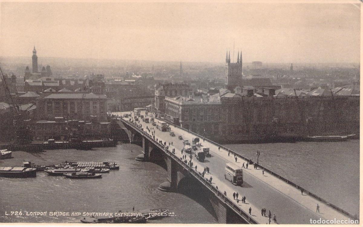Postcards: Postal Puente de Londres y Catedral de Southwark, Inglaterra