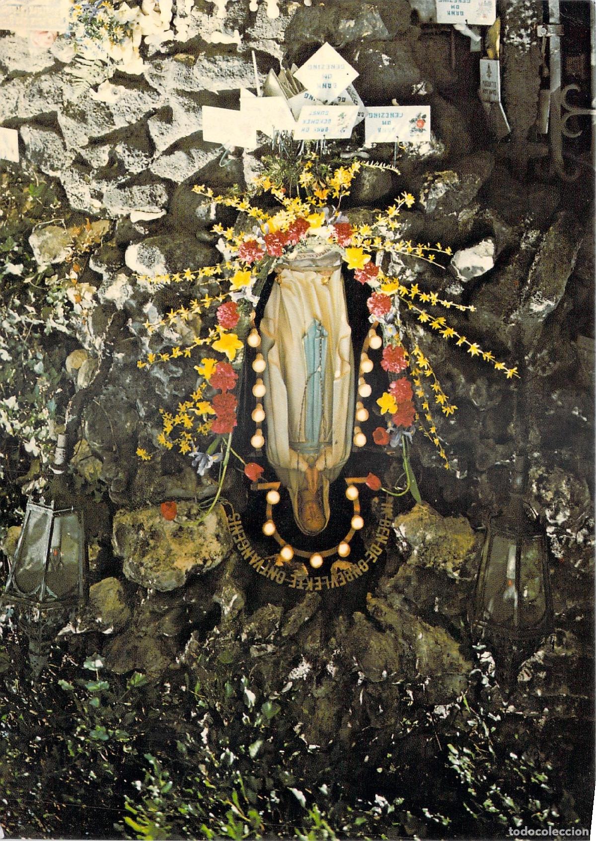 Postales: Postal de la Gruta de Nuestra Se&ntilde;ora de Lourdes en Oostakker