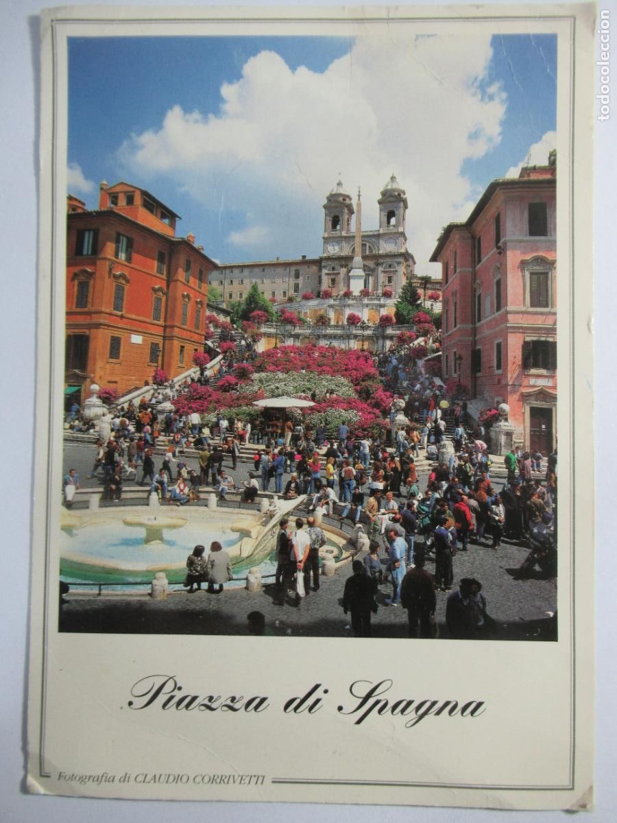 Postales: Roma - Azalee a Piazza di Spagna - 17 x 12 cm. - Circulada