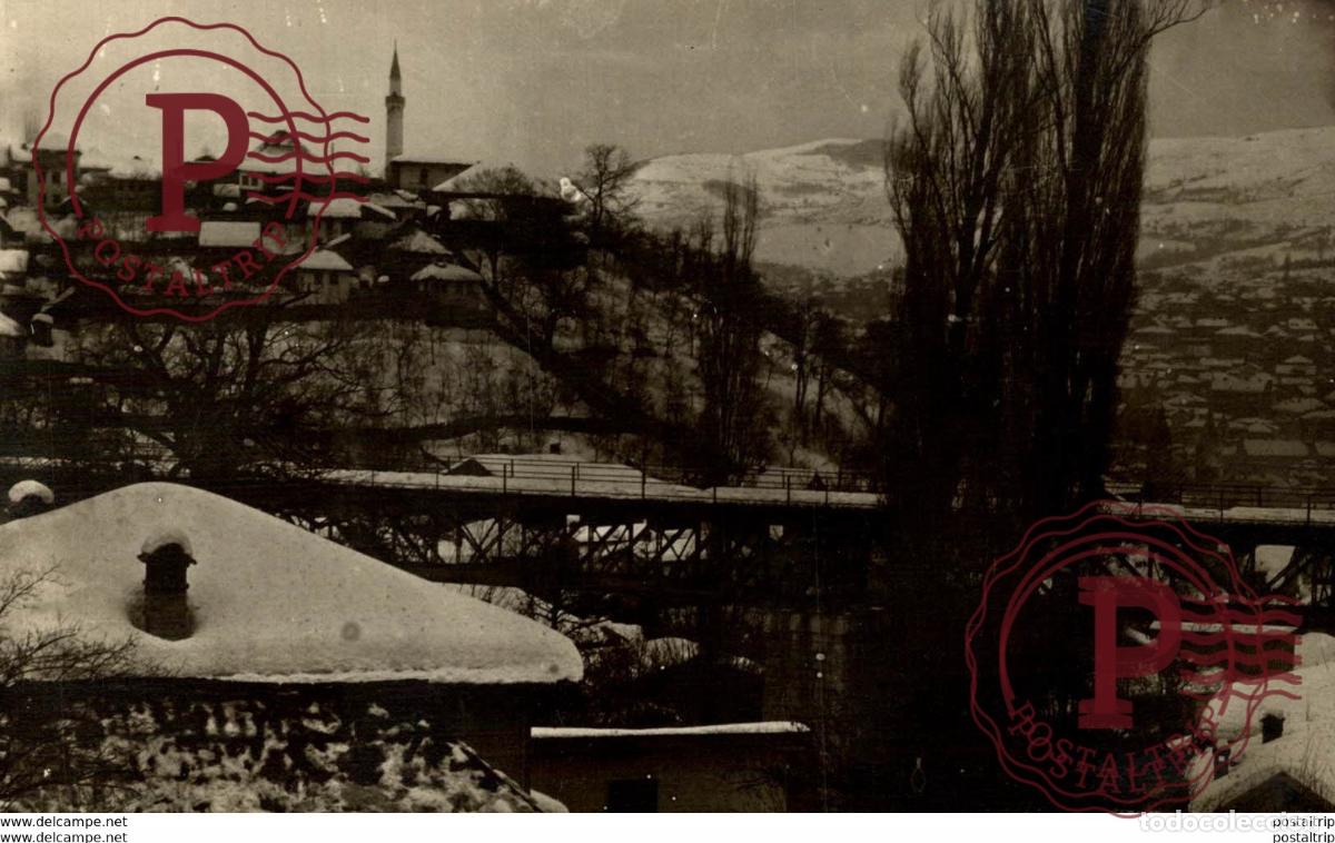 Cartoline: RPPC SARAJEVO SNOW BOSNIA Y HERZEGOVINA BOSNIEN UND HERZEGOWINA