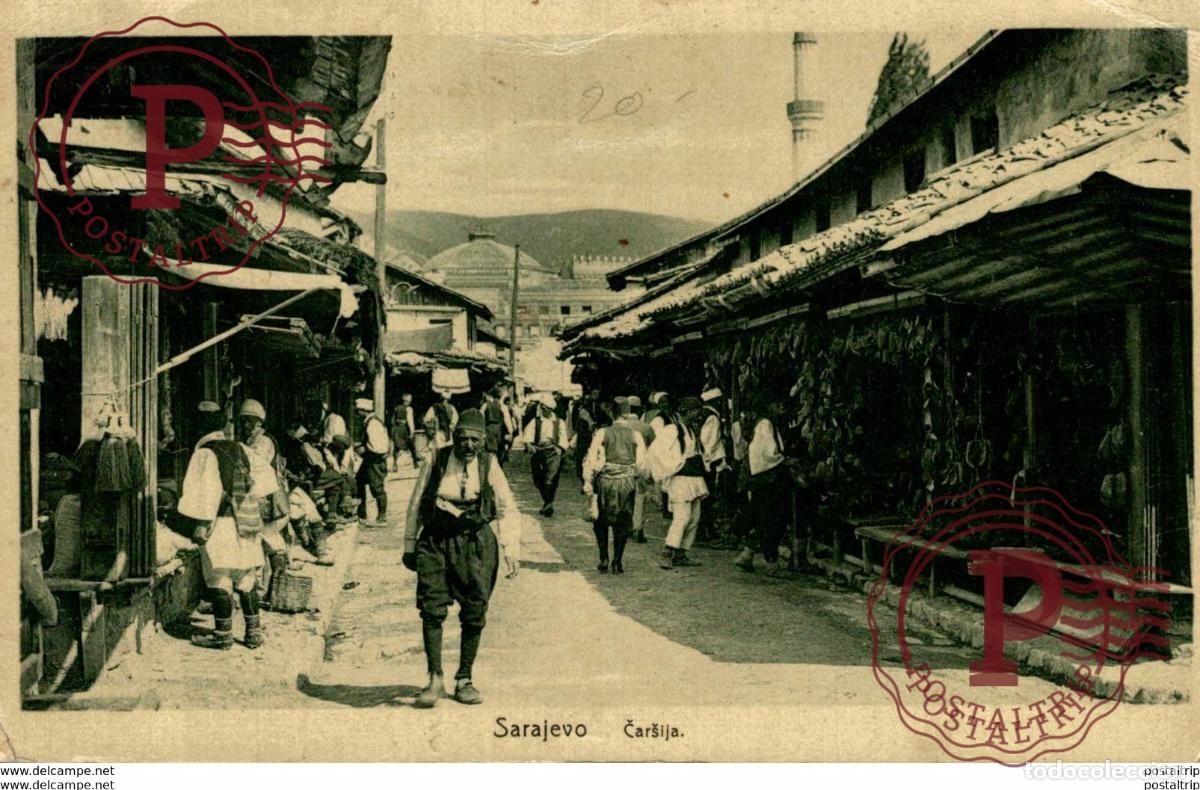Cartoline: CARSIJA SARAJEVO MARKTPLATZ BOSNIA Y HERZEGOVINA BOSNIEN UND HERZEGOWINA