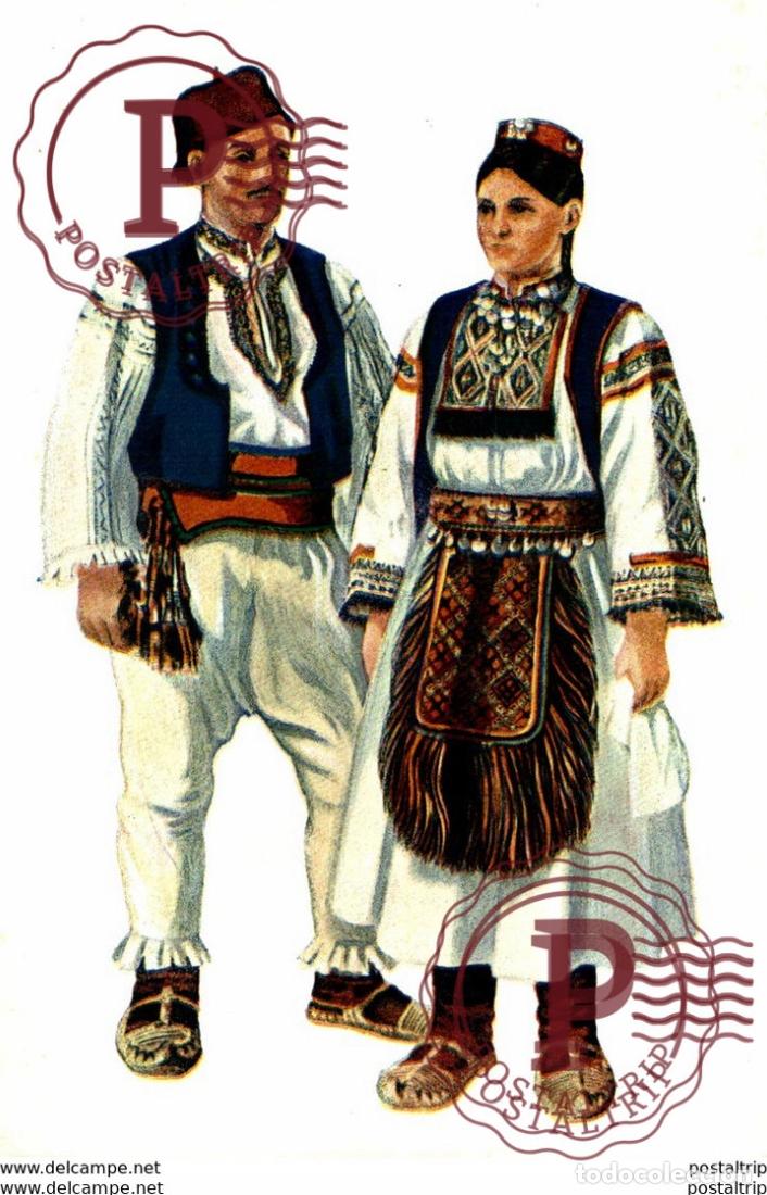 Postales: Illustration de Vladimir Kirin - Costume national croate - Bosnie BOSNIA Y HERZEGOVINA BOSNIEN UND