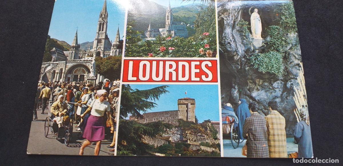 Postales: FRANCIA-V51-LOURDES-140X90mm.-NO ESCRITA-BASILICA... SOUVENIR DE LOURDES