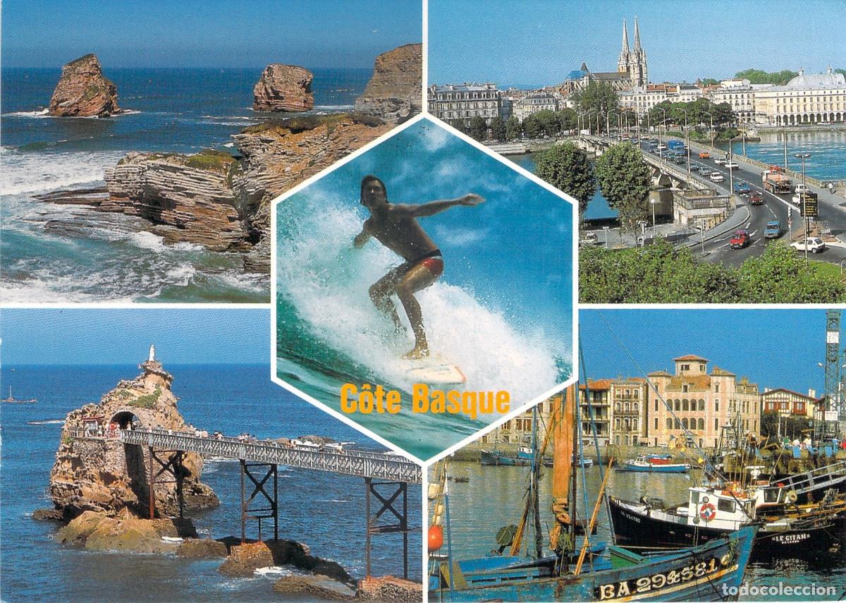 Cartes Postales: Postal de la C&ocirc;te Basque: Biarritz, Hendaye, San Juan de Luz y Surf