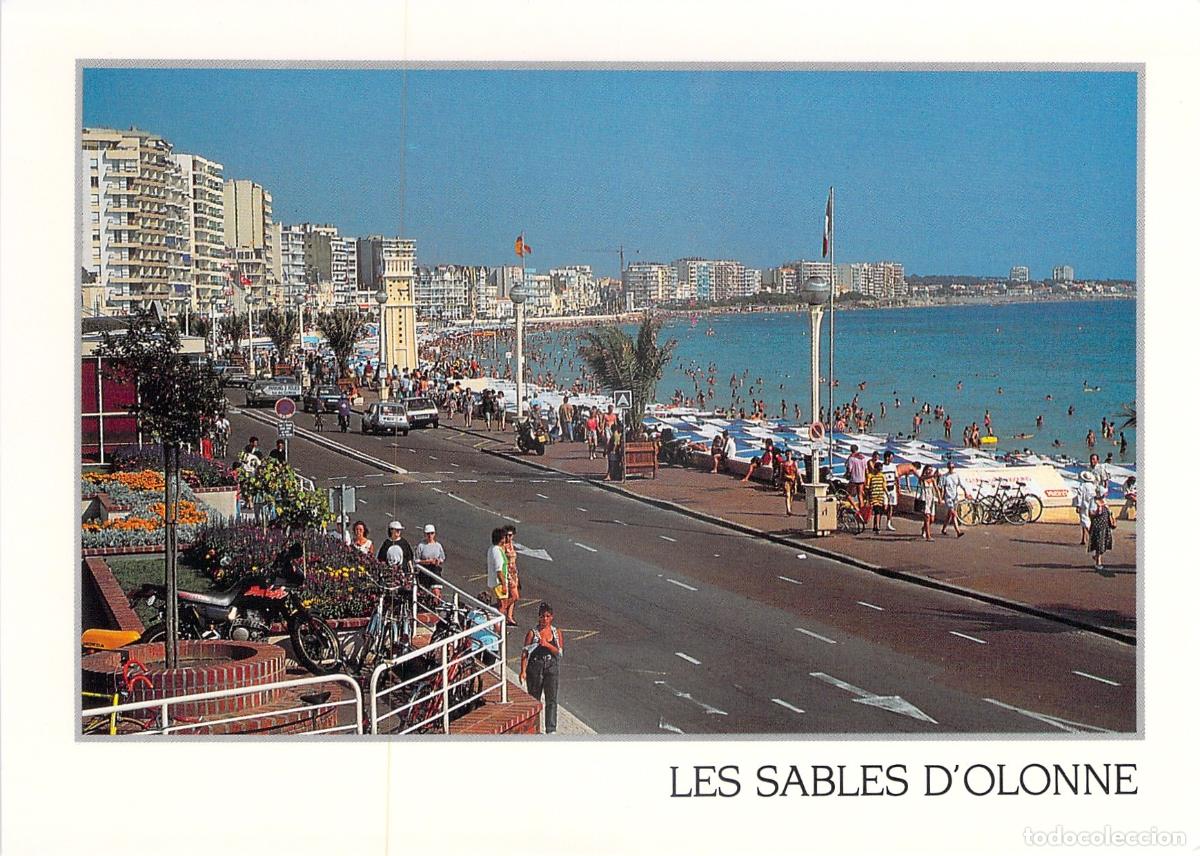 Postales: Postal de Les Sables-d'Olonne, Paseo Mar&iacute;timo y Playa en Vend&eacute;e