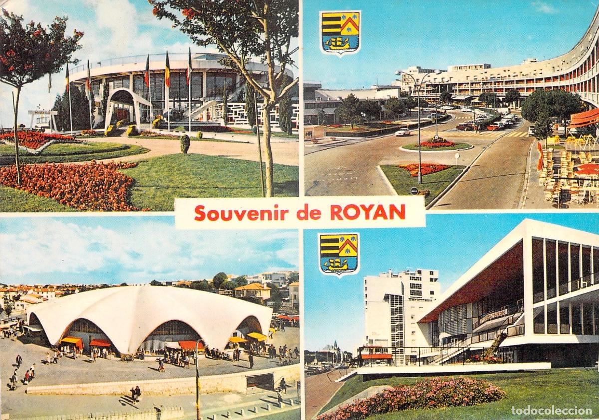 Postales: Postal Souvenir de Royan - Vistas del Mercado y Palacio de Congresos