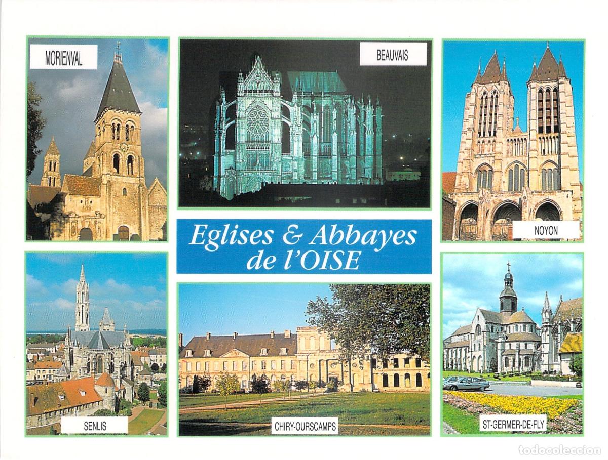 Postcards: Postal de Iglesias y Abad&iacute;as del Oise, Francia - Multivista