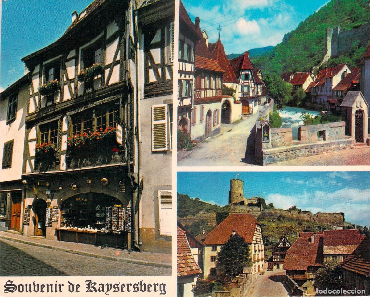 Postales: Postal de Kaysersberg, Alsacia: Maison De Moor, Puente y Castillo