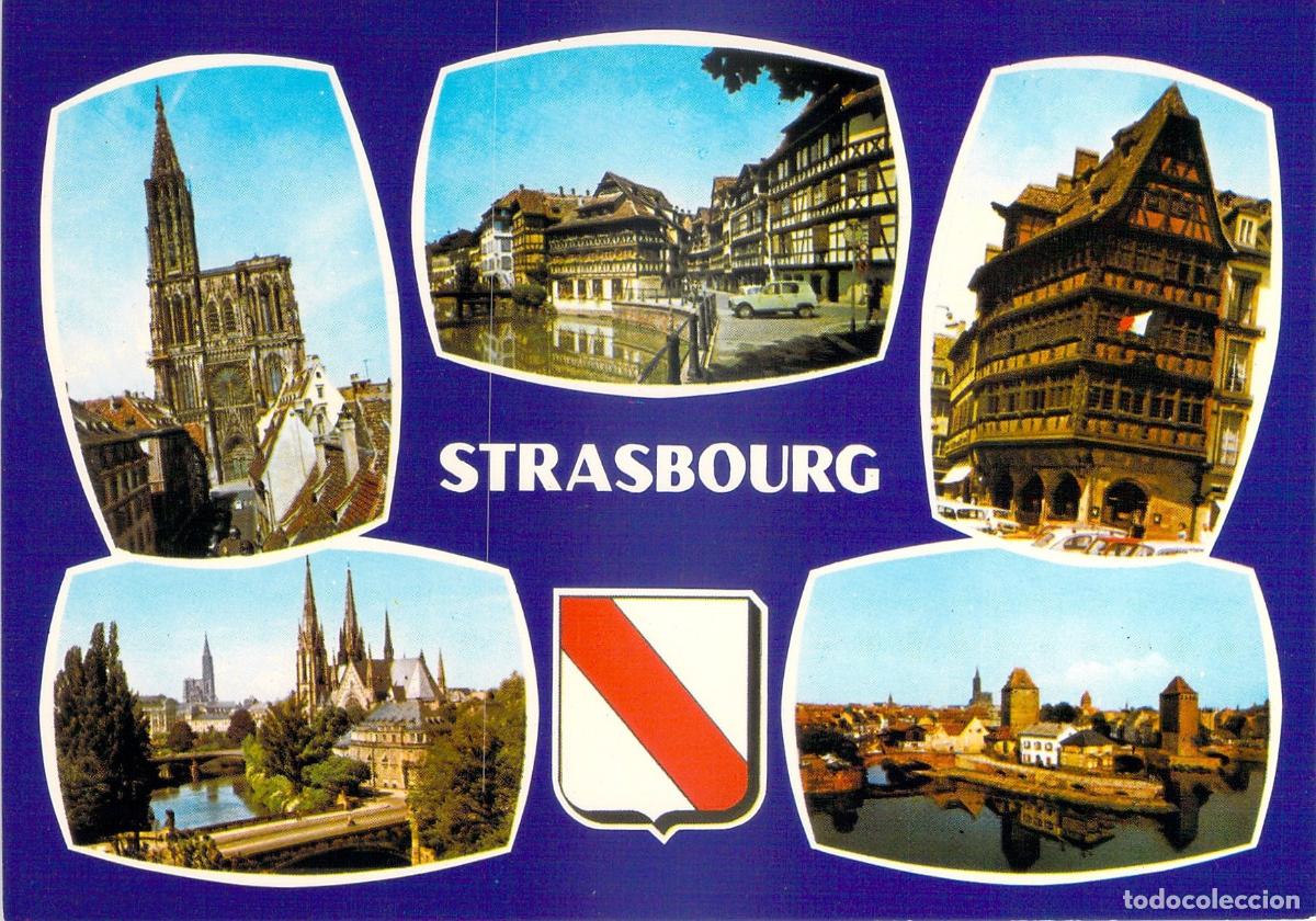 Postales: Postal Multivista de Estrasburgo, Francia - Catedral y Petite France