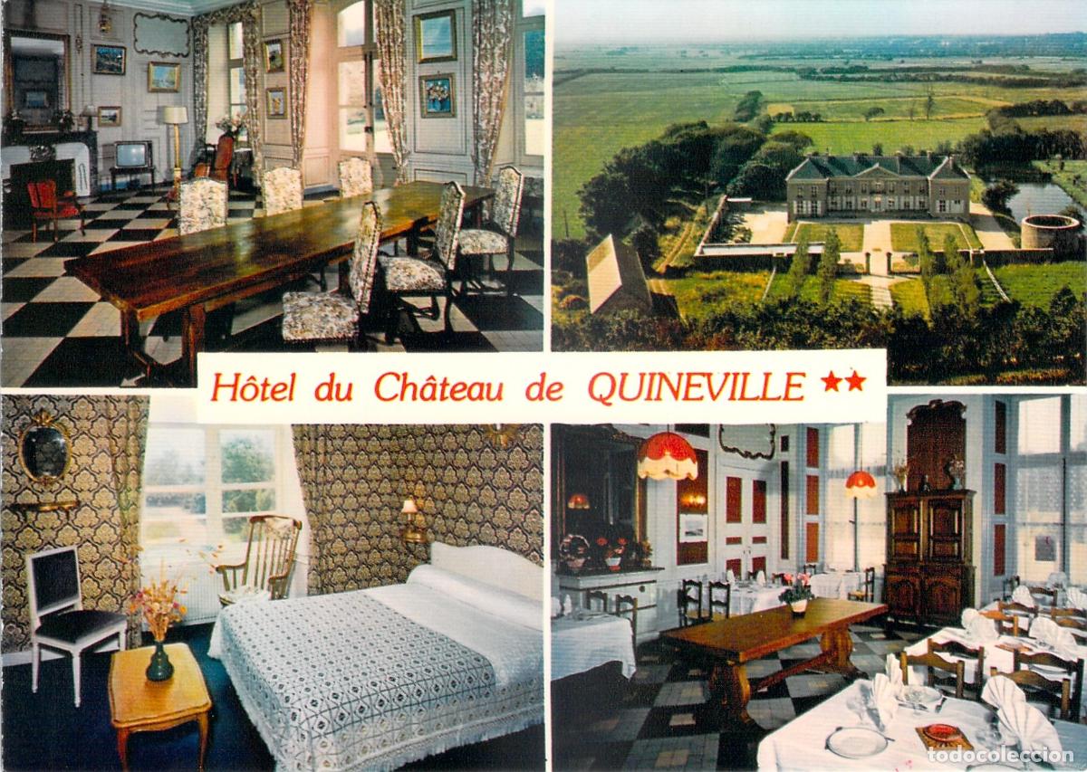Postales: Postal del H&ocirc;tel du Ch&acirc;teau de Quineville en Manche, Francia