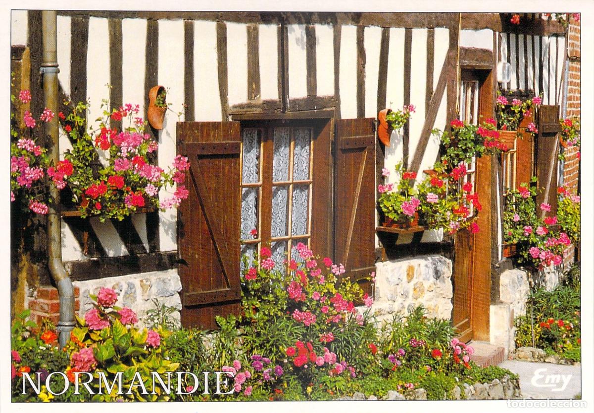 Postales: Postal Fachadas T&iacute;picas del Pays d'Auge, Normand&iacute;a