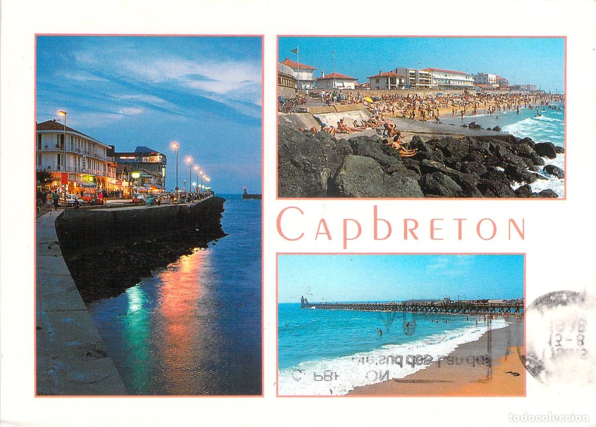 Postales: Postal de Capbreton, Landes - Vistas de la Playa y el Muelle