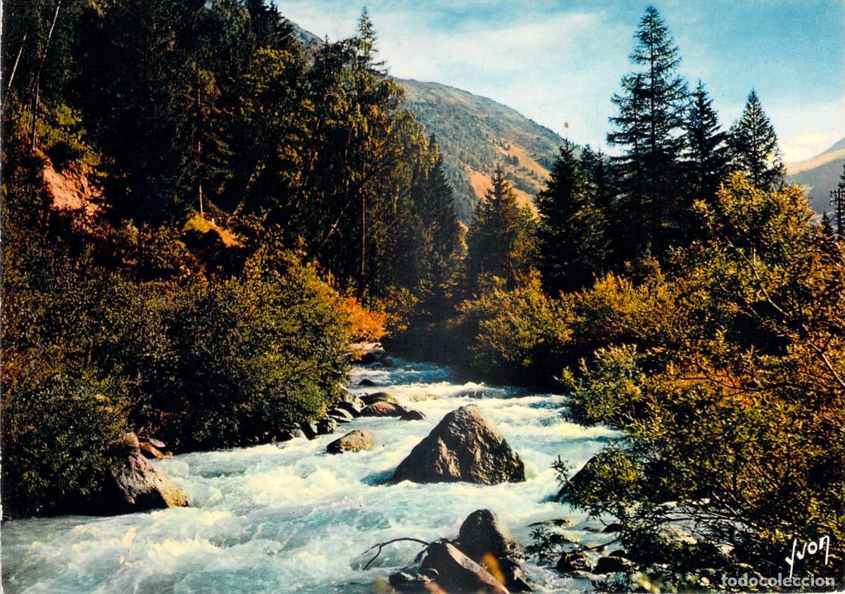Postkarten: Postal de Torrente de Monta&ntilde;a en los Alpes Franceses