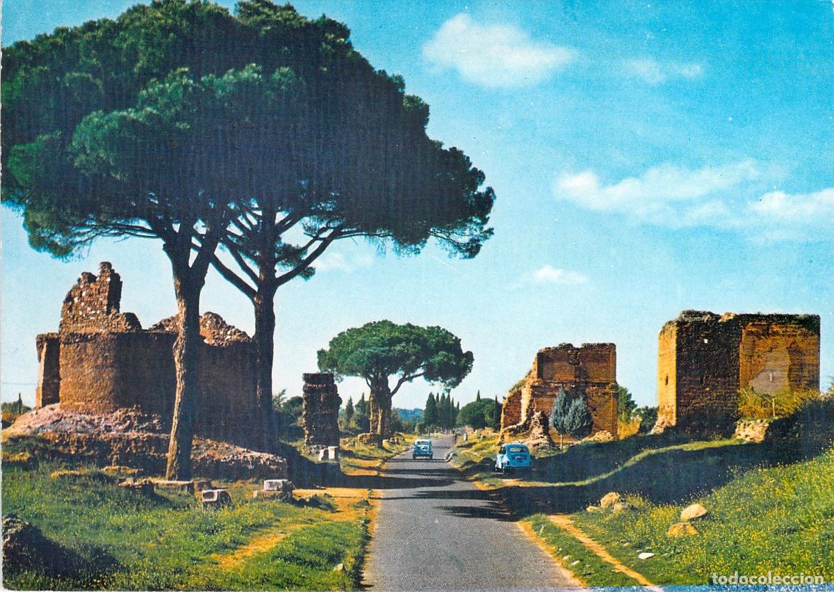 Postales: Postal de Roma - Via Appia Antica con Ruinas y Paisaje