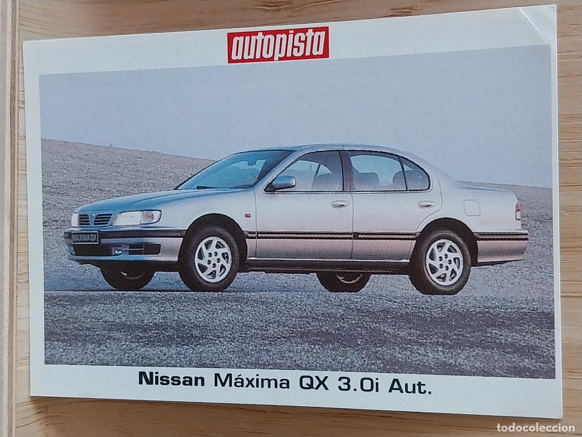 Postales: NISSAN MAXIMA QX 3.0I AUTOMATICO CROMO ADHESIVO SIN PEGAR NUNCA 9.8X6.8CMS