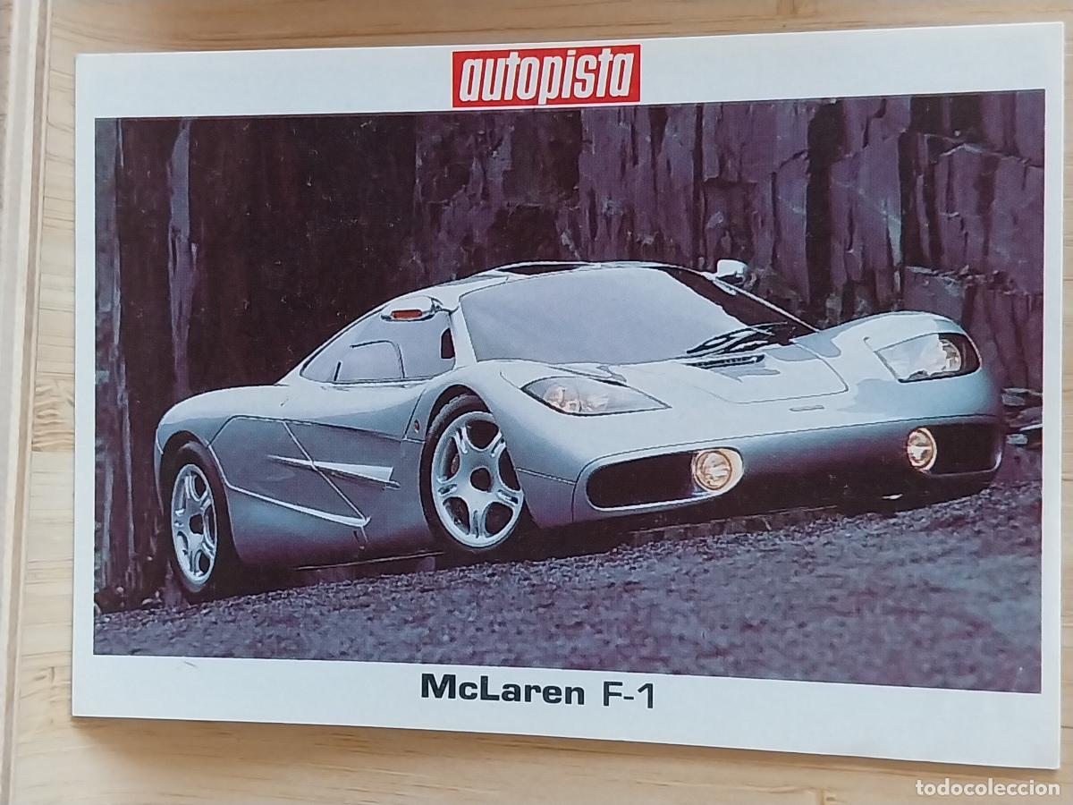 Postales: McLAREN F-1 ** CROMO ADHESIVO SIN PEGAR NUNCA 9.8X6.8CMS