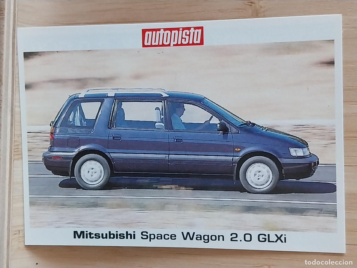 Postales: MITSUBISHI SPACE WAGON 2.0 GLXI ** CROMO ADHESIVO SIN PEGAR NUNCA 9.8X6.8CMS COCHES AUTOMOVIL