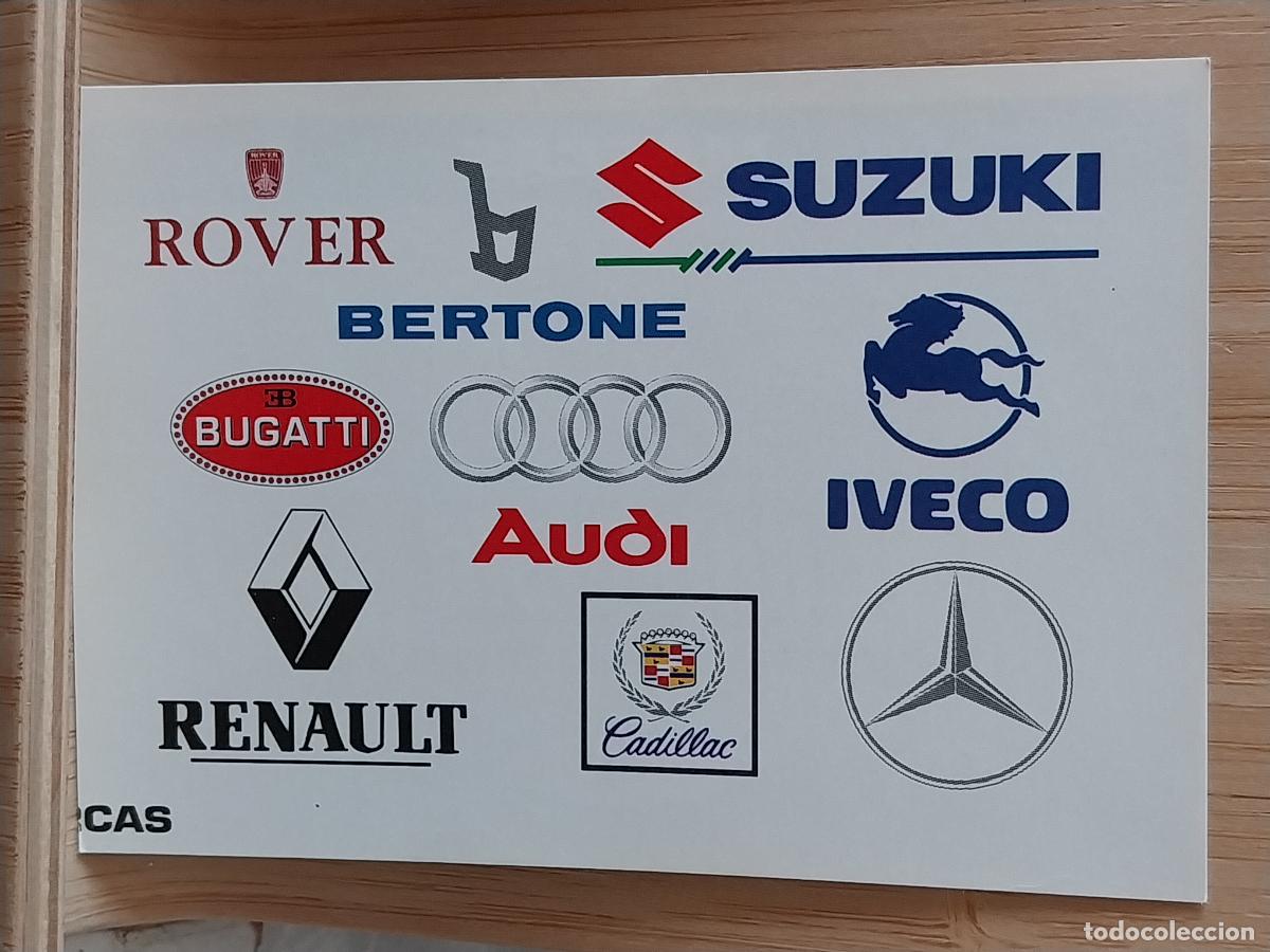 Postales: PEGASO IVECO BUGATTI ... MARCAS ** CROMO ADHESIVO SIN PEGAR NUNCA 9.8X6.8CMS COCHES AUTOMOVIL