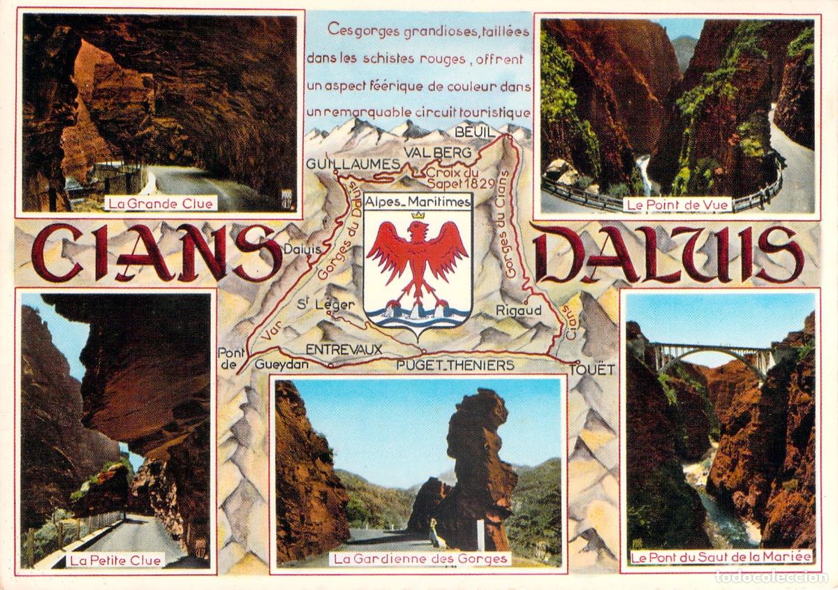 Postales: Postal Multivista Circuito Cians-Daluis Alpes Mar&iacute;timos Francia