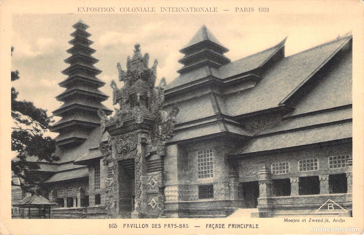 Postales: Postal de la Exposici&oacute;n Colonial de Par&iacute;s, Pabell&oacute;n de los Pa&iacute;ses Bajos