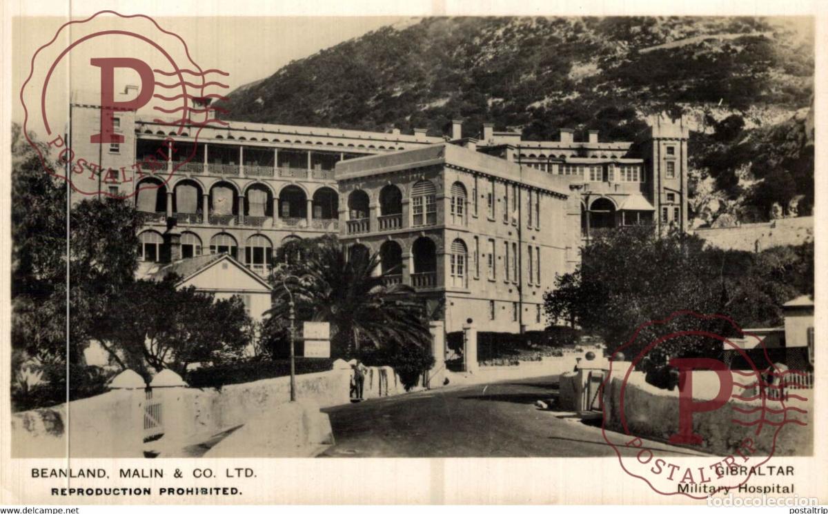 Cartoline: GIBRALTAR MILITARY HOSPITAL FOTOPOSTAL BEANLAND MALIN