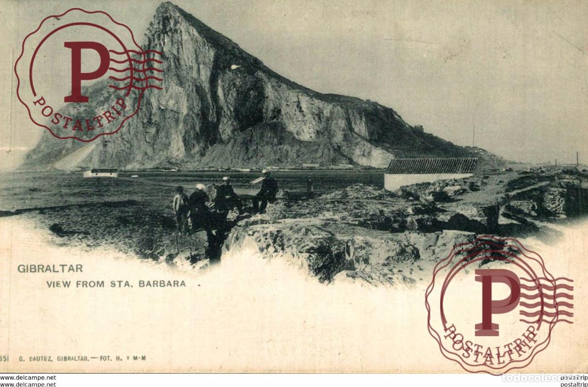 Postales: GIBRALTAR VIEW FROM STA BARBARA - Foto 1
