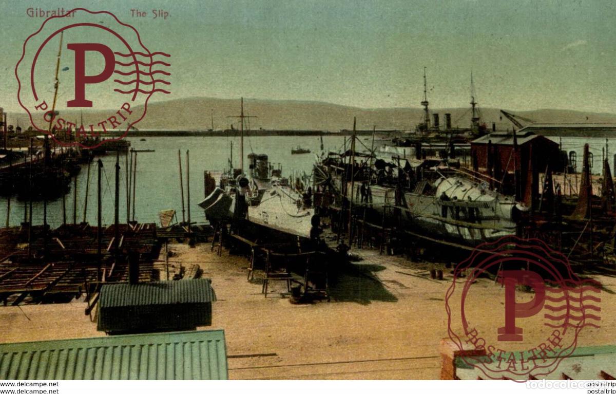 Postkarten: CLICHE UNIQUE GIBRALTAR THE SLIP