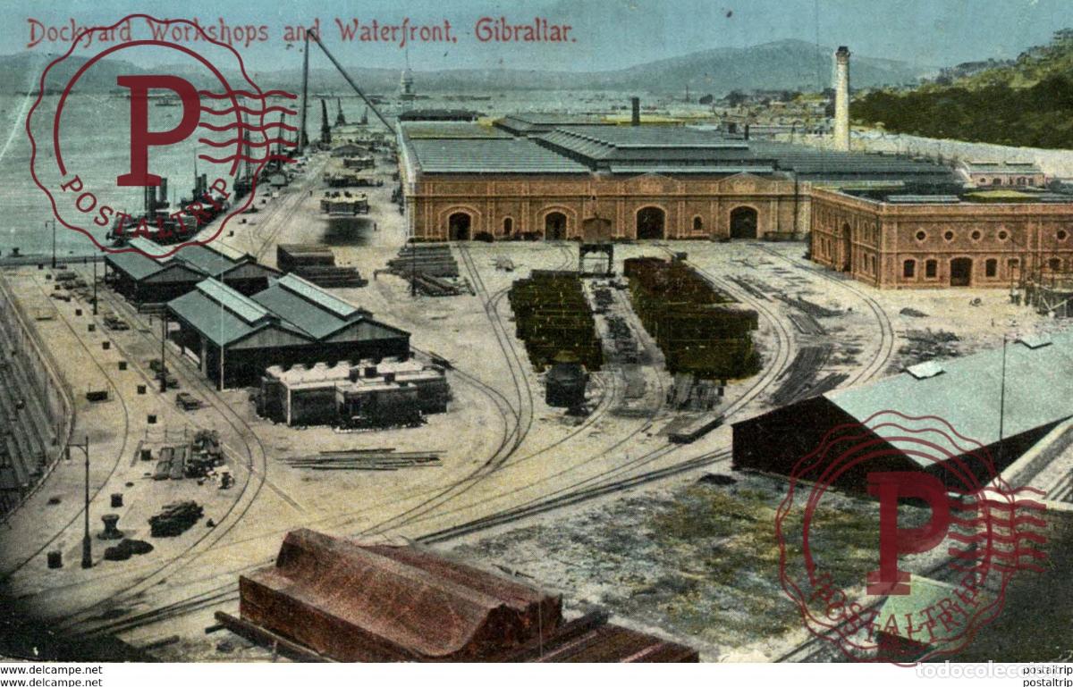 Postales: GIBRALTAR DOCKYARD WORKSHOPS AND WATERFRONT - Foto 1