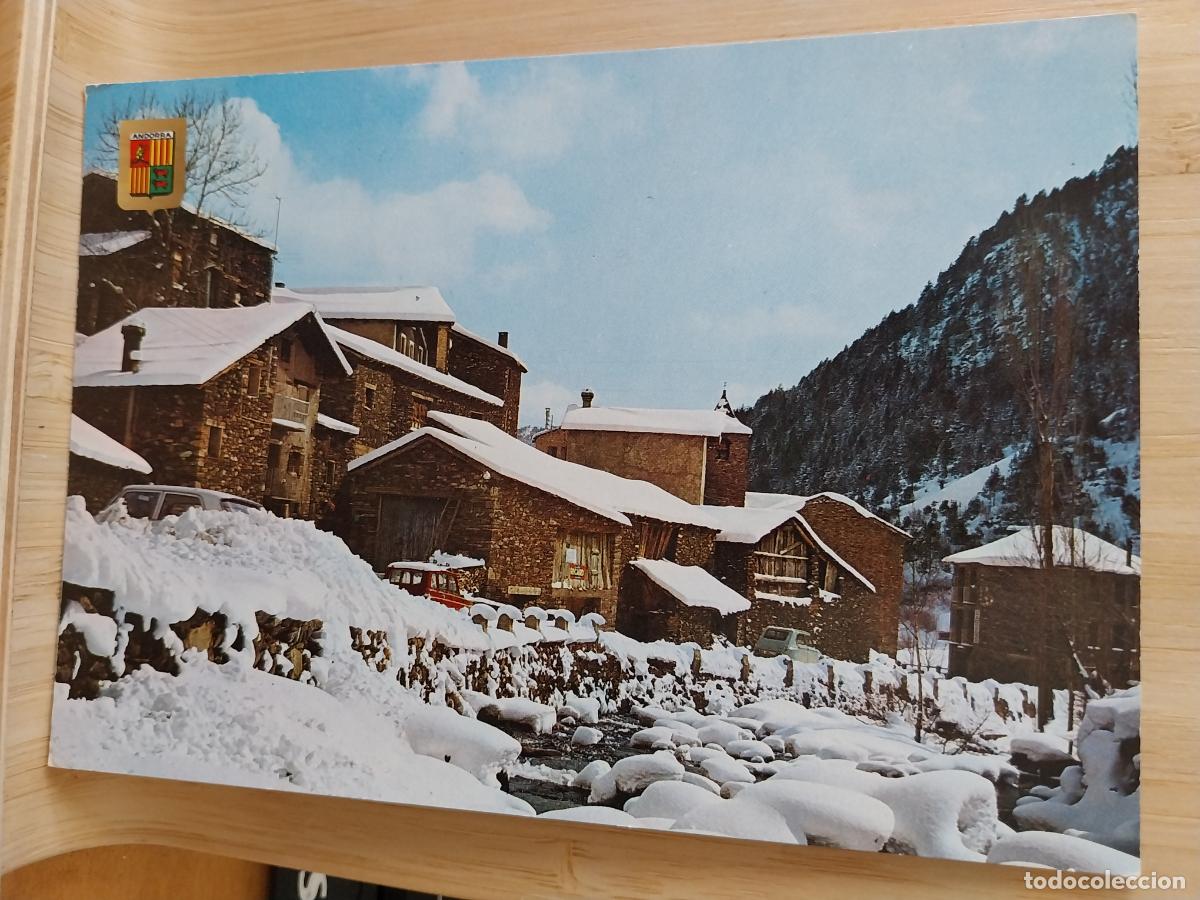 Postales: VALLS D&acute;ANDORRA ED FISA 190 CIRCULADA A&Ntilde;O 1975 PAISAJE NEVADO