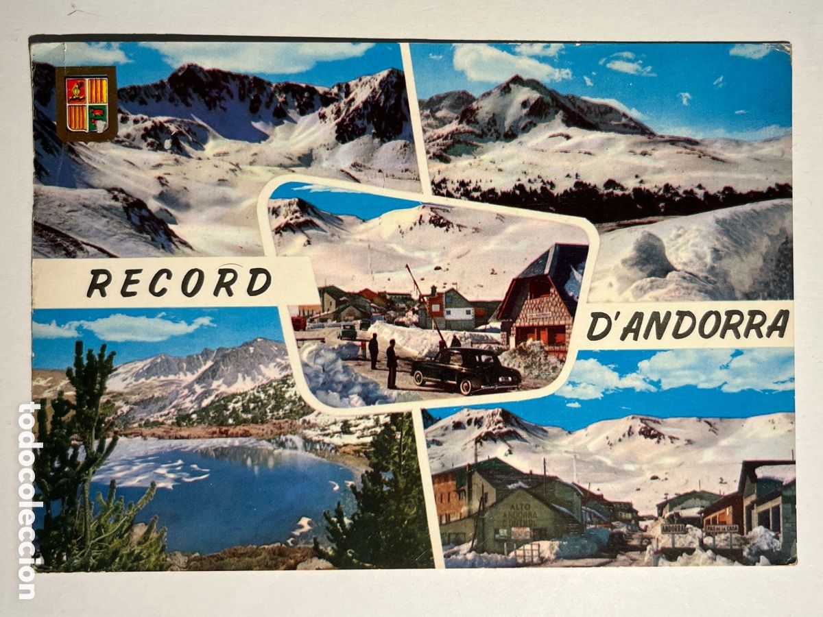 Postales: POSTAL. Valls d'Andorra. Pas de la Casa. Perspectives nevades.