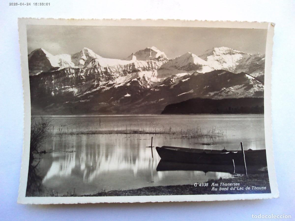 Postcards: POSTAL DE SUIZA : LAGO DE THOUNE . A&Ntilde;OS 50