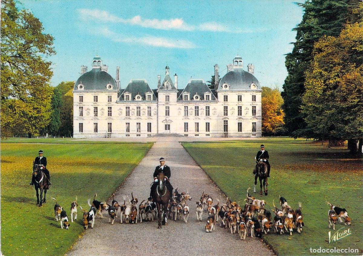 Cartes Postales: Postal del Castillo de Cheverny y Jaur&iacute;a de Caza en el Valle del Loira