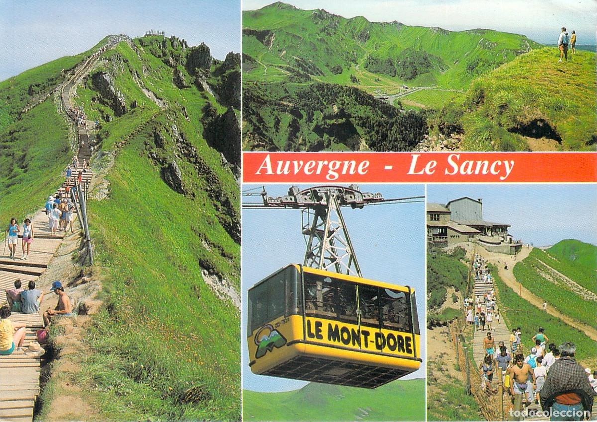 Cartes Postales: Postal Auvergne Le Sancy Francia Telef&eacute;rico y Paisajes de Monta&ntilde;a