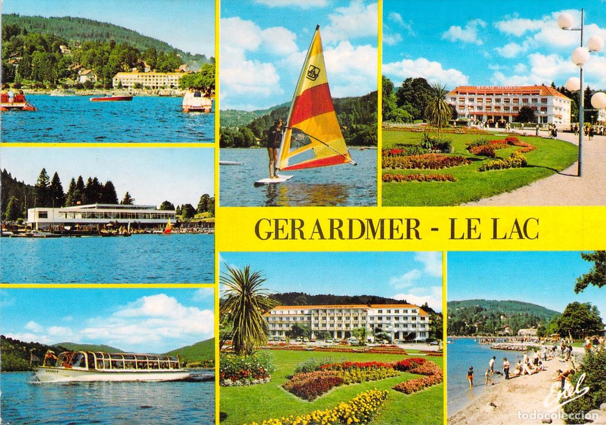 Postkarten: Postal Multivista de G&eacute;rardmer y su Lago, Vosgos, Francia