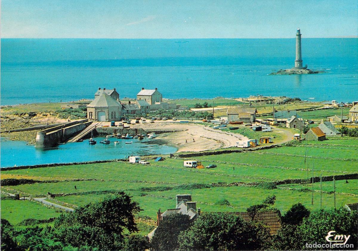 Postkarten: Postal del Puerto de Goury y el Faro en La Hague, Normand&iacute;a